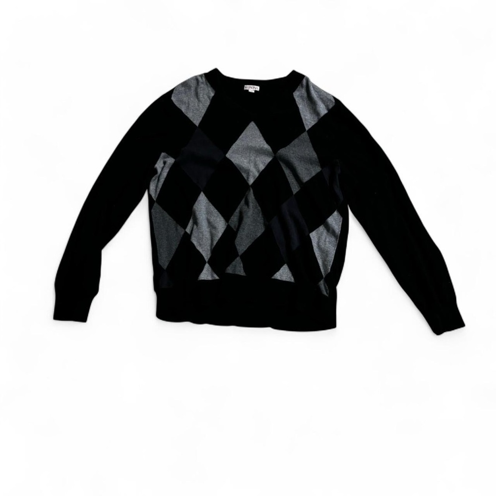 VTG- Argyle Merona Black & grey Sweater